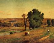 乔治 英尼斯 : Landscape with Figure